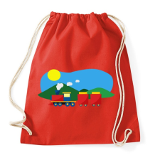 PRINTFASHION Vonat - Sportzsák, Tornazsák - Piros tornazsák