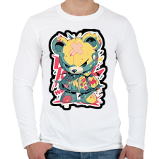 PRINTFASHION Voodoo maci - Férfi hosszú ujjú póló - Fehér férfi póló