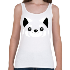 PRINTFASHION Vörös macskamedve - Női atléta - Fehér női trikó