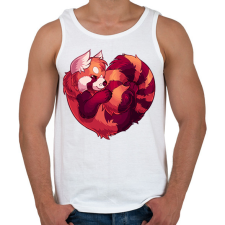 PRINTFASHION Vörös panda szív - Férfi atléta - Fehér atléta, trikó