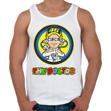 PRINTFASHION VR46 The Doctor - Férfi atléta - Fehér atléta, trikó