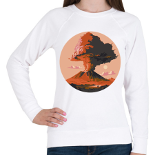 PRINTFASHION Vulkánkitörés - Női pulóver - Fehér női pulóver, kardigán