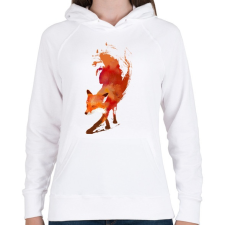 PRINTFASHION Vulpes vulpes - Női kapucnis pulóver - Fehér női pulóver, kardigán
