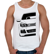 PRINTFASHION VW Golf - Férfi atléta - Fehér atléta, trikó
