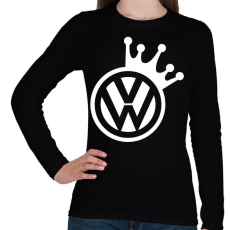 PRINTFASHION VW Király (fehér) - Női hosszú ujjú póló - Fekete