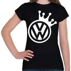 PRINTFASHION VW Király (fehér) - Női póló - Fekete
