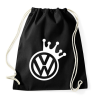 PRINTFASHION VW Király (fehér) - Sportzsák, Tornazsák - Fekete