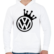 PRINTFASHION VW Király (fekete) - Férfi kapucnis pulóver - Fehér férfi pulóver, kardigán