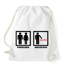 PRINTFASHION VW Problem Solved - Sportzsák, Tornazsák - Fehér tornazsák
