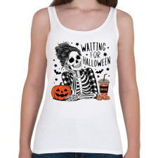 PRINTFASHION Waiting  for Halloween - Női atléta - Fehér női trikó
