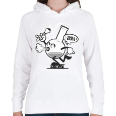 PRINTFASHION Wake&skate - Női kapucnis pulóver - Fehér