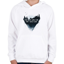 PRINTFASHION Walk on the wild side - Gyerek kapucnis pulóver - Fehér gyerek pulóver, kardigán