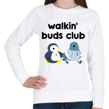 PRINTFASHION Walkin' buds - Női pulóver - Fehér női pulóver, kardigán