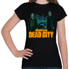 PRINTFASHION Walking Dead Dead city - Női póló - Fekete női póló