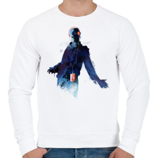 PRINTFASHION Walkmandead - Férfi pulóver - Fehér férfi pulóver, kardigán
