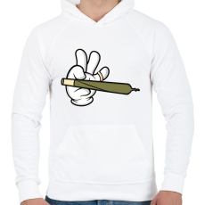 PRINTFASHION Wanna join(t)?! - Férfi kapucnis pulóver - Fehér