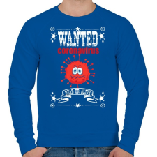 PRINTFASHION Wanted - Férfi pulóver - Királykék férfi pulóver, kardigán
