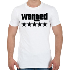 PRINTFASHION WANTED ★★★★★ (GTA) - Férfi póló - Fehér férfi póló