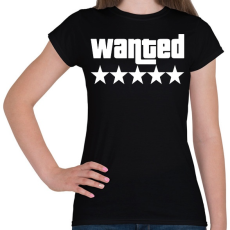 PRINTFASHION WANTED ★★★★★ (GTA) - Női póló - Fekete