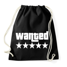 PRINTFASHION WANTED ★★★★★ (GTA) - Sportzsák, Tornazsák - Fekete tornazsák