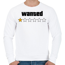 PRINTFASHION Wanted Level 1 - Férfi pulóver - Fehér férfi pulóver, kardigán