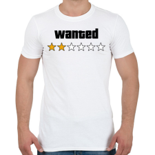 PRINTFASHION Wanted Level 2 - Férfi póló - Fehér férfi póló