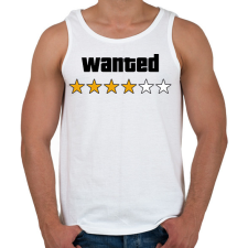 PRINTFASHION Wanted Level 4 - Férfi atléta - Fehér atléta, trikó