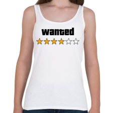 PRINTFASHION Wanted Level 4 - Női atléta - Fehér női trikó
