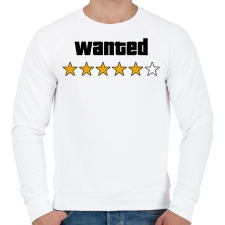 PRINTFASHION Wanted Level 5 - Férfi pulóver - Fehér férfi pulóver, kardigán