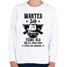 PRINTFASHION Wanted - Számmal - Gyerek pulóver - Fehér gyerek pulóver, kardigán