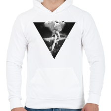 PRINTFASHION War godess - Férfi kapucnis pulóver - Fehér férfi pulóver, kardigán