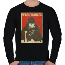 PRINTFASHION War Never Changes - Piros - Férfi pulóver - Fekete férfi pulóver, kardigán
