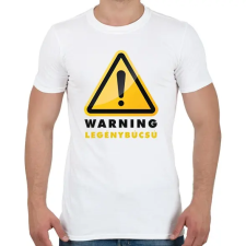 PRINTFASHION Warning legénybúcsú - Férfi póló - Fehér férfi póló