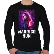 PRINTFASHION Warrior Nun - Férfi hosszú ujjú póló - Fekete