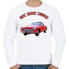 PRINTFASHION Wartburgos csoda - Férfi pulóver - Fehér férfi pulóver, kardigán