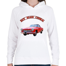 PRINTFASHION Wartburgos csoda - Női kapucnis pulóver - Fehér