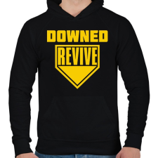 PRINTFASHION Warzone: Downed - Férfi kapucnis pulóver - Fekete férfi pulóver, kardigán