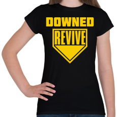 PRINTFASHION Warzone: Downed - Női póló - Fekete