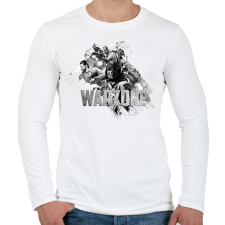 PRINTFASHION Warzone - Férfi hosszú ujjú póló - Fehér férfi póló