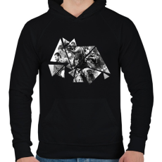 PRINTFASHION Warzone - Férfi kapucnis pulóver - Fekete