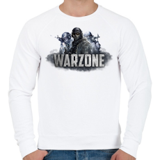 PRINTFASHION Warzone - Férfi pulóver - Fehér