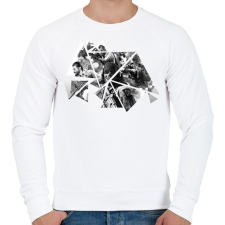 PRINTFASHION Warzone - Férfi pulóver - Fehér férfi pulóver, kardigán