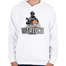 PRINTFASHION Warzone - Gyerek kapucnis pulóver - Fehér