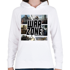 PRINTFASHION Warzone - Női kapucnis pulóver - Fehér női pulóver, kardigán