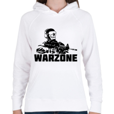 PRINTFASHION Warzone - Női kapucnis pulóver - Fehér női pulóver, kardigán