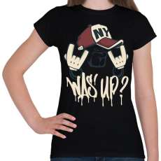 PRINTFASHION Was up? - Női póló - Fekete