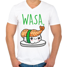 PRINTFASHION Wasa Bae páros 1 - Férfi V-nyakú póló - Fehér