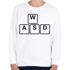 PRINTFASHION WASD - Gyerek pulóver - Fehér gyerek pulóver, kardigán