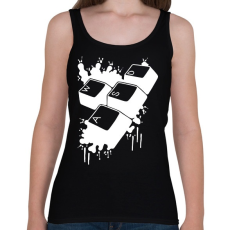 PRINTFASHION Wasd - Női atléta - Fekete