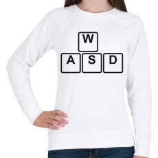 PRINTFASHION WASD - Női pulóver - Fehér